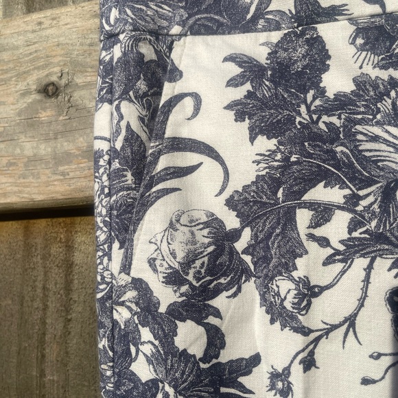 LOFT Print Pants in Blue and White SIZE OT - Picture 7 of 10